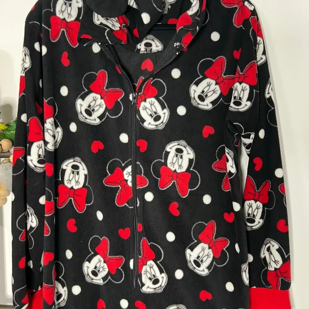Disney Minnie Mouse Sleep Jumper Zip Up Size X Large - Picture 3 of 8